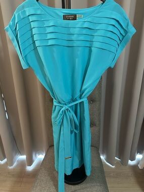 GUESS Turquoise Layered Detail Dress